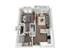 Floor plan image of A1, 1-bedroom apartment
